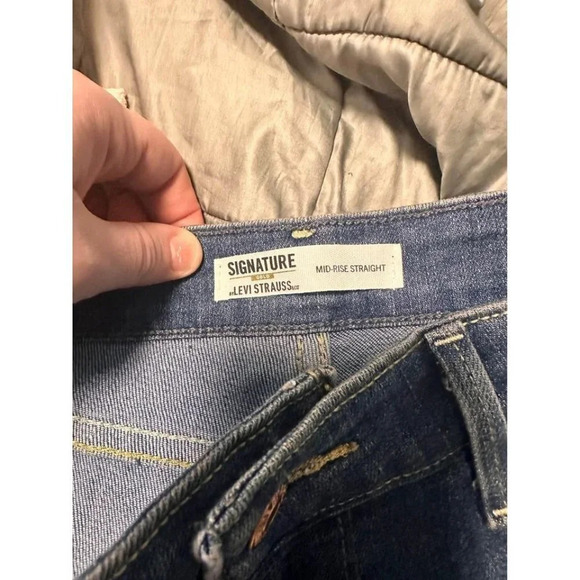 Levi Strauss Signature Gold Mid Rise Straight Jeans – Size 16 W33 L32 #0719 - Picture 4 of 6